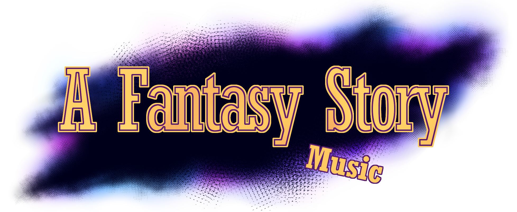 A Fantasy Story word logo with background